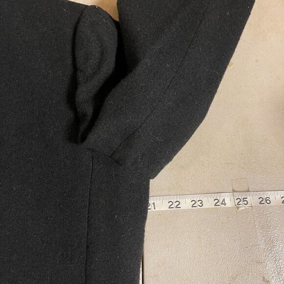 Vintage E.H. Woods Vintage Size 14 Black Wool Blend Blazer Jacket Plus Size - Picture 8 of 10